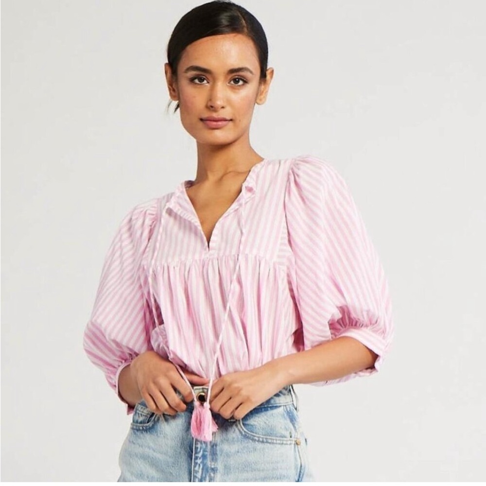 Mille Resort Thalia Pink Striped Top